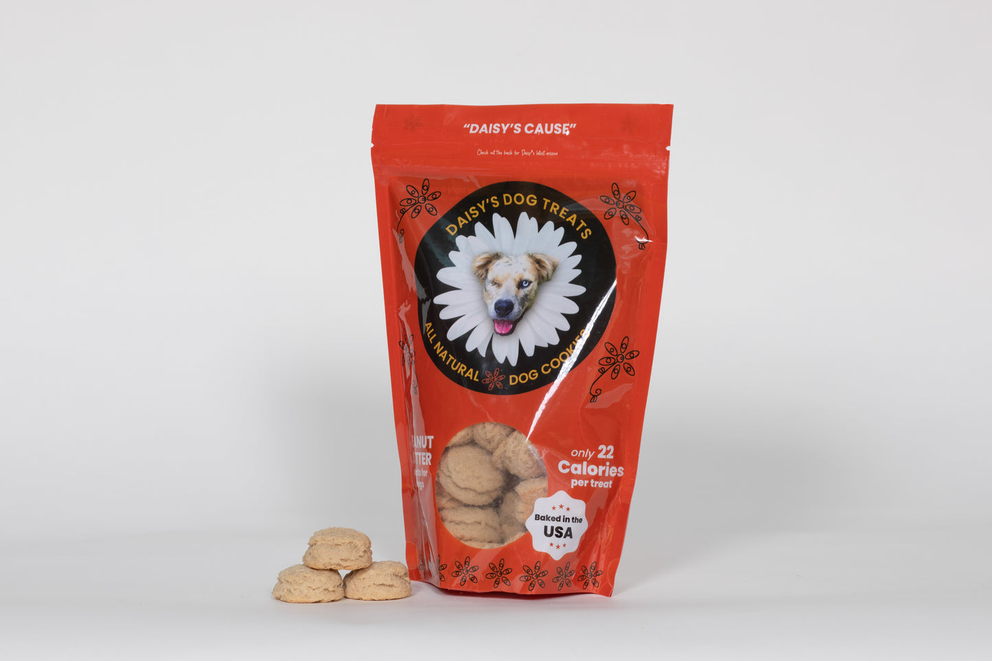 2 Bags of Daisy's Dog Treats and 1 Box of Daisy's Dooks Biodegradable Poop Bags